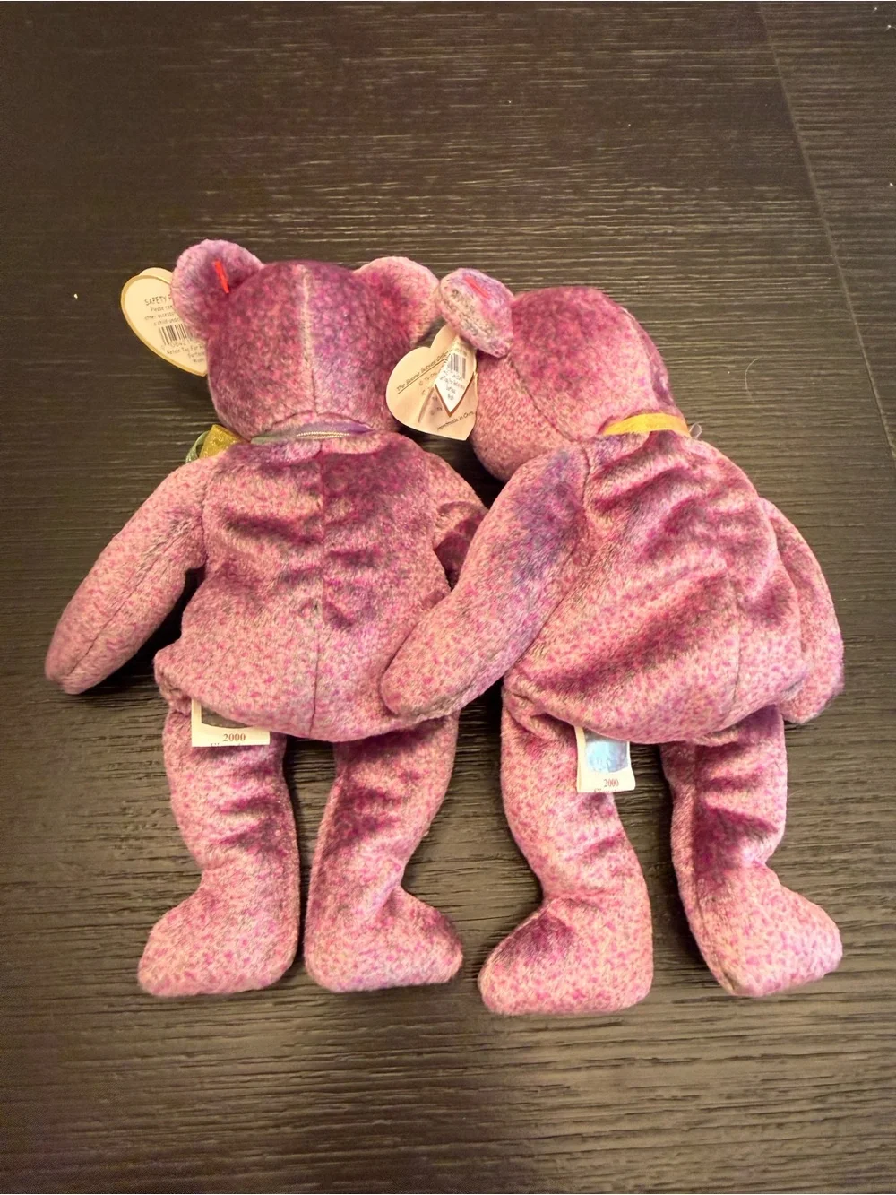 NWT Vintage Ty Beanie Babies Bundle of (2) 2000 Signature Bears Stuffed Animals